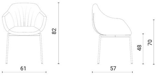 Размеры Кресло Ozzio design Nelson S450