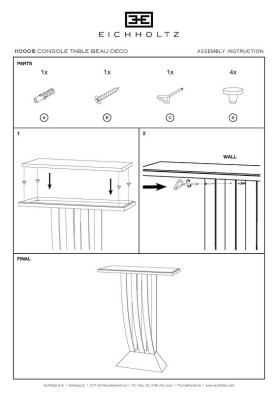 Консоль Beau Deco Eichholtz Tables And Desks 70 x 30 x 92,5h nc51158