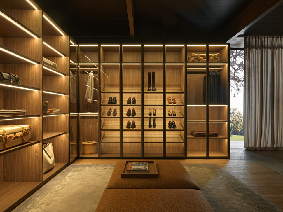 Гардеробная Molteni Gliss Master Glass - стиль