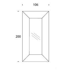 Зеркало Costantia Tonin Casa Modern 106 x 200h nc52912