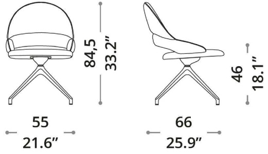 Размеры Стул Ozzio design Marina S014