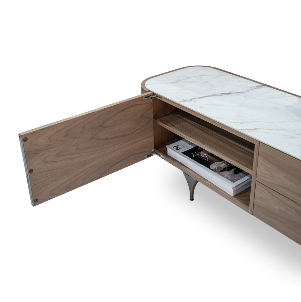 Тумба под ТВ Hurtado Legacy 260 x 50 x h56 см, с керамогранитной столешницей - фото товара