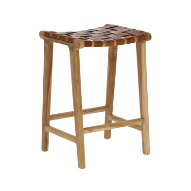 Табурет La Forma Calixta 45 x 40 x h67 см, тик, кожа