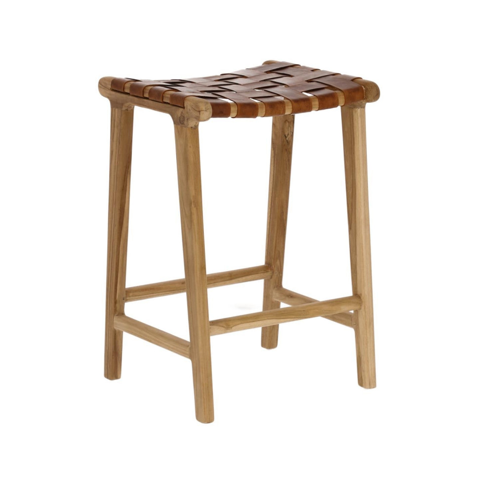 Табурет La Forma Calixta 45 x 40 x h67 см, тик, кожа