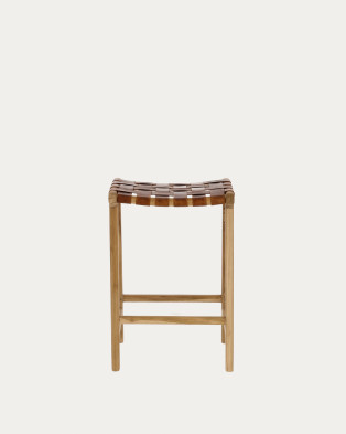 Табурет La Forma Calixta 45 x 40 x h67 см, тик, кожа