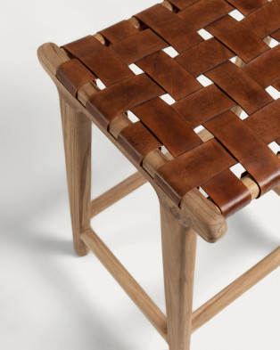 Табурет La Forma Calixta 45 x 40 x h67 см, тик, кожа