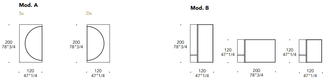 Размеры Зеркало Reflex Disegno Mondrian Specchio