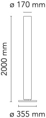 Размеры Напольная лампа Flos Stylos Размеры Напольная лампа Flos Stylos