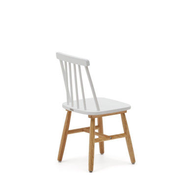 Детский стул La Forma Kristie 31 x 31 x h59,5 см, из массива каучукового дерева, с белой и натуральной отделкой