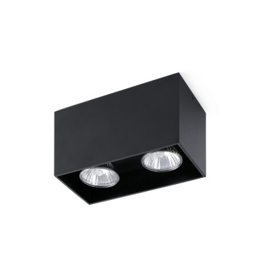 Светильник Faro Tecto 16,5 x 8,2 x h9,5 см, чёрный, 2xGU10 50W