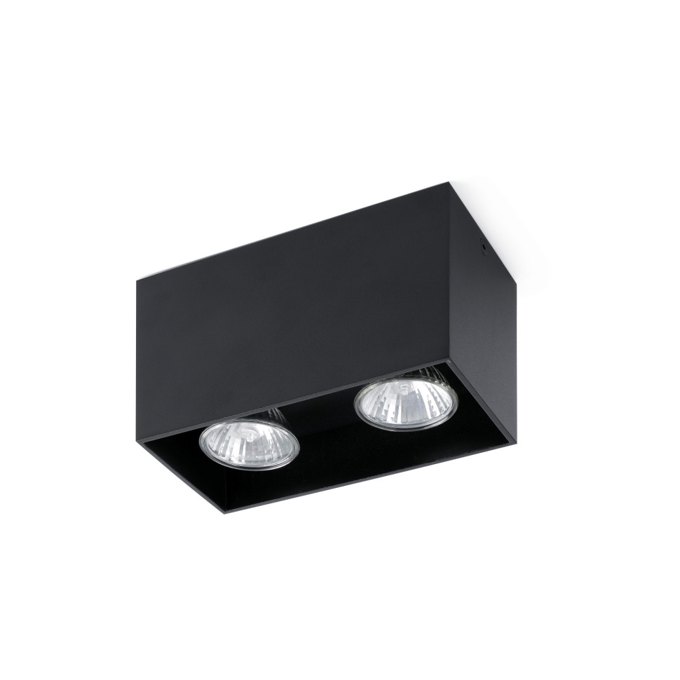 Светильник Faro Tecto 16,5 x 8,2 x h9,5 см, чёрный, 2xGU10 50W