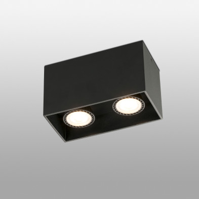 Светильник Faro Tecto 16,5 x 8,2 x h9,5 см, чёрный, 2xGU10 50W