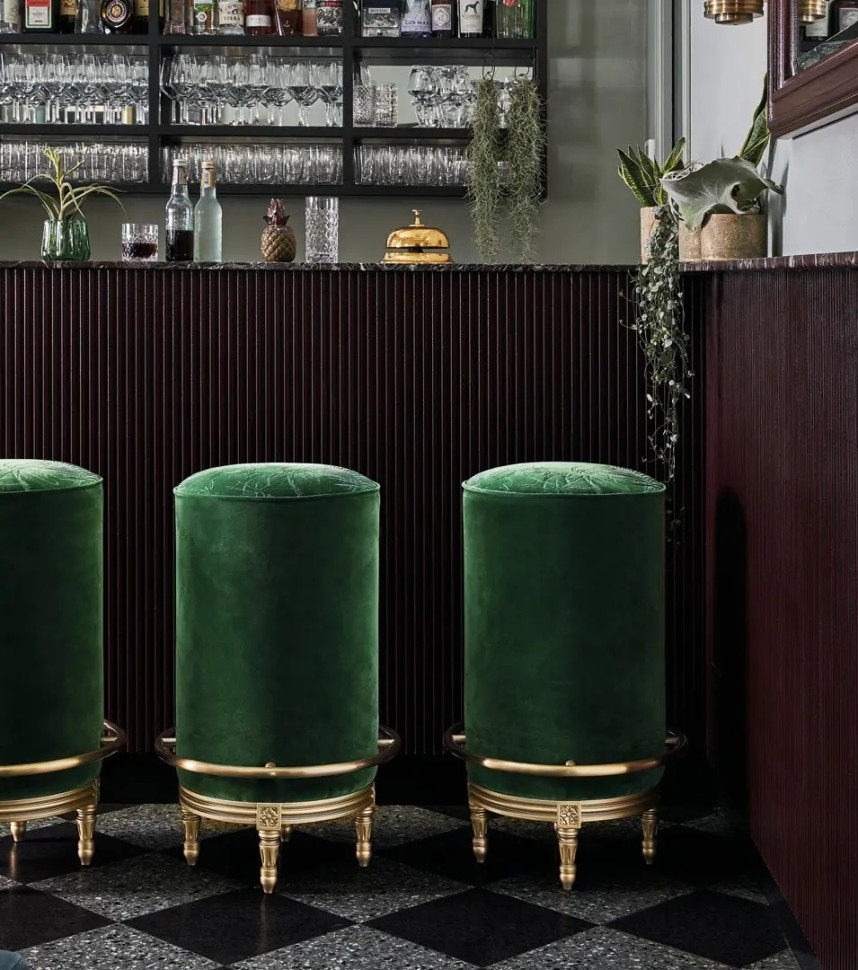 Барный стул Angelo cappellini Embroidered 34743/R - стиль