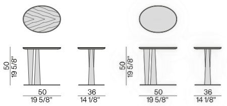 Размеры Журнальный столик Porada Cote
