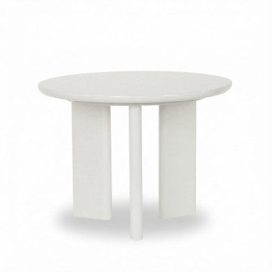 Приставной столик Mod Interiors Petra диаметр 65 x h47 см, светло-серый глянцевый лак