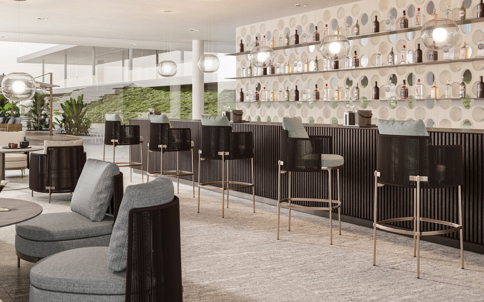 Барный стул Minotti Tape Cord Outdoor - стиль