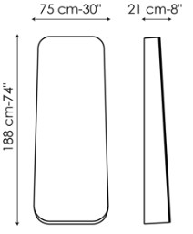 Размеры Зеркало Bonaldo Obel
