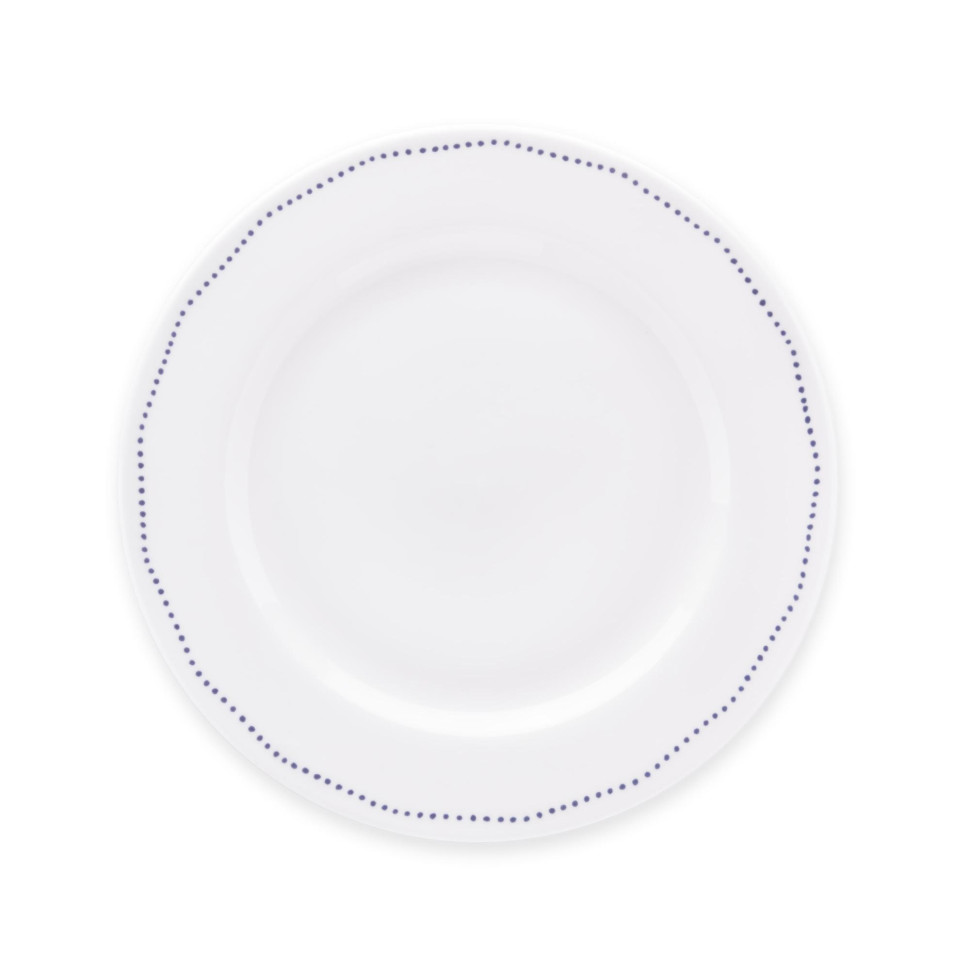 Тарелка сервировочная с рисунком "Точки" SchonhuberFranchi Shabbychic Collection, диаметр 31 см, фарфор