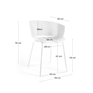 Стул уличный La Forma Yeray 56 x 55 x h76 см, белый