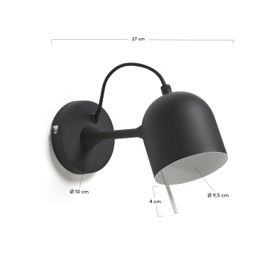 Бра La Forma Llang 10 x 27 x h10 см, чёрный