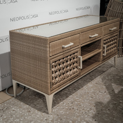 Буфет Skyline Design Heart 163 x 60 x h66 см, из искусственного ротанга