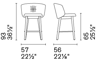 Размеры Барный стул Calligaris Sweel CS2215