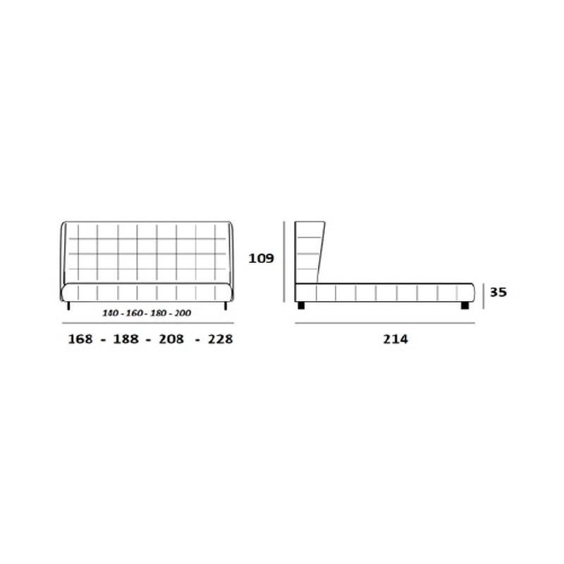 Кровать с решёткой Misha Mod Interiors Selection 188 x 214 x 35/109h nc106749