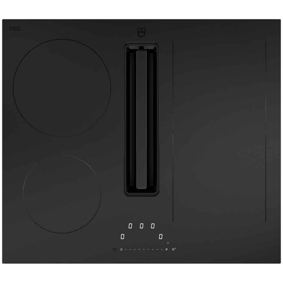 Индукционная варочная панель с вытяжкой V-ZUG CombiCookTop V2000 I604 MaxiFlex CCT2T-31175 черный матовый