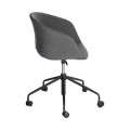 Кресло офисное поворотное La Forma Yvette 66 x 72 x h76 см, тёмно-серое