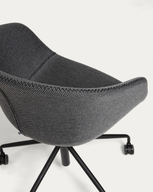 Кресло офисное поворотное La Forma Yvette 66 x 72 x h76 см, тёмно-серое