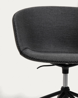Кресло офисное поворотное La Forma Yvette 66 x 72 x h76 см, тёмно-серое