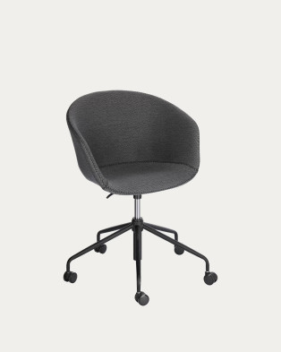 Кресло офисное поворотное La Forma Yvette 66 x 72 x h76 см, тёмно-серое