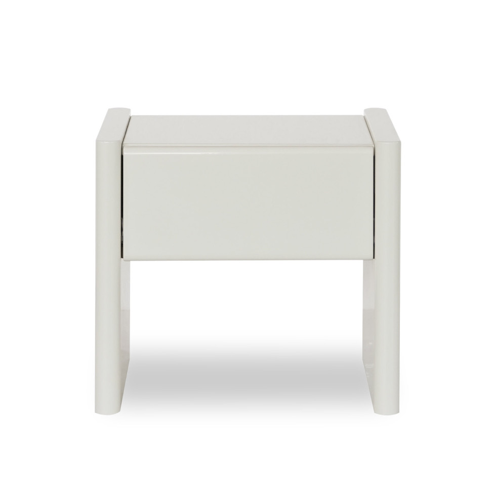 Прикроватная тумбочка Mod Interiors Petra 48 x 42 x h43 см, светло-серый глянцевый лак - материал