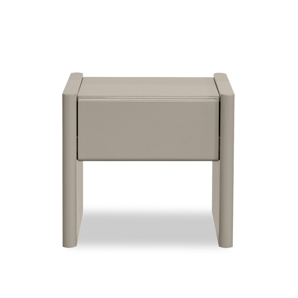 Прикроватная тумбочка Mod Interiors Petra 48 x 42 x h43 см, в светло-бежевом глянцевом лаке - материал