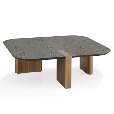 Журнальный столик Fratelli Barri Bono 100,5 x 100 x h33 см, шпон вяза, латунь