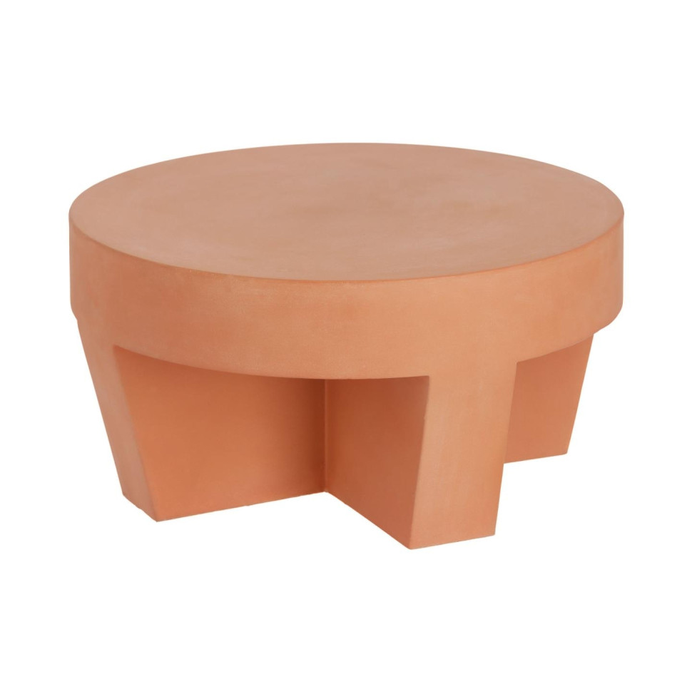 Кофейный столик La Forma Vilena диаметр 60 x h30 см, терракотовый