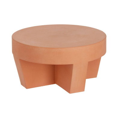 Кофейный столик La Forma Vilena диаметр 60 x h30 см, терракотовый