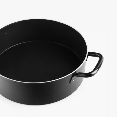Форма для запекания, тушения KNIndustrie Eat Big Black, диаметр 36 см, алюминий с антипригарным покрытием