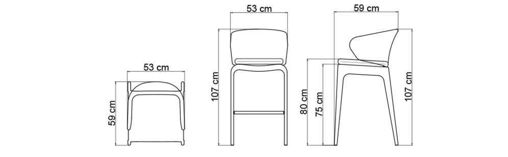 Барный стул Journey Skyline Design Journey 53 x 59 x 107h nc89401