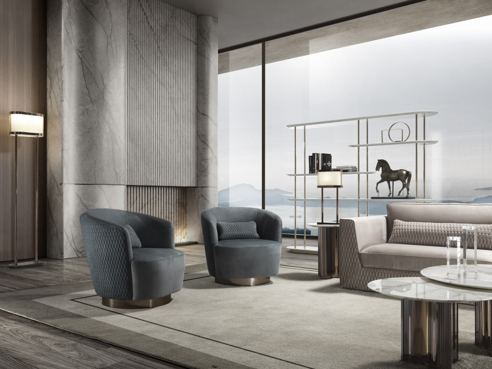 Кресло Dv home collection Coco Large Swivel - материал