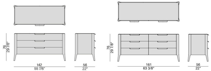 Размеры Комод Porada Ziggy Night