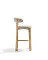 Барный стул La Forma Granite 53 x 52 x h100 см, бежевый, из синели и ясеня, высота сиденья 75 см