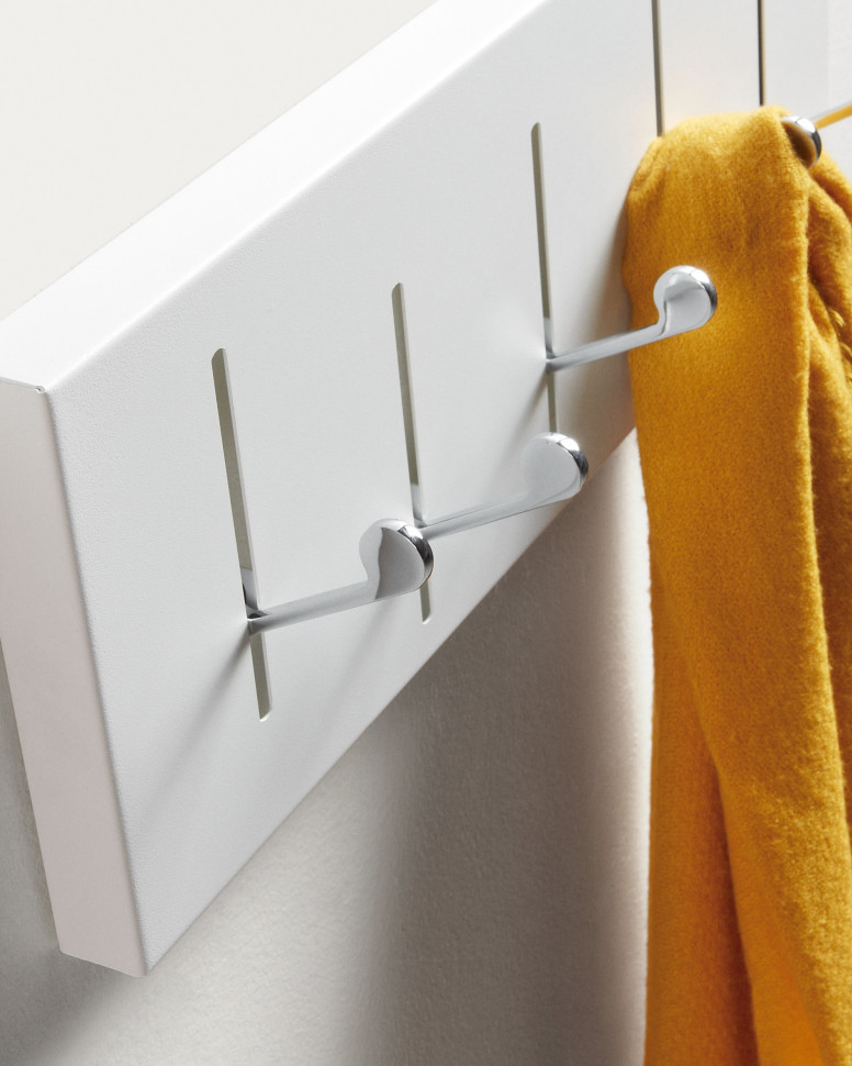 Вешалка La Forma Anais 48 x 3 x h18 см, белая металлическая - стиль