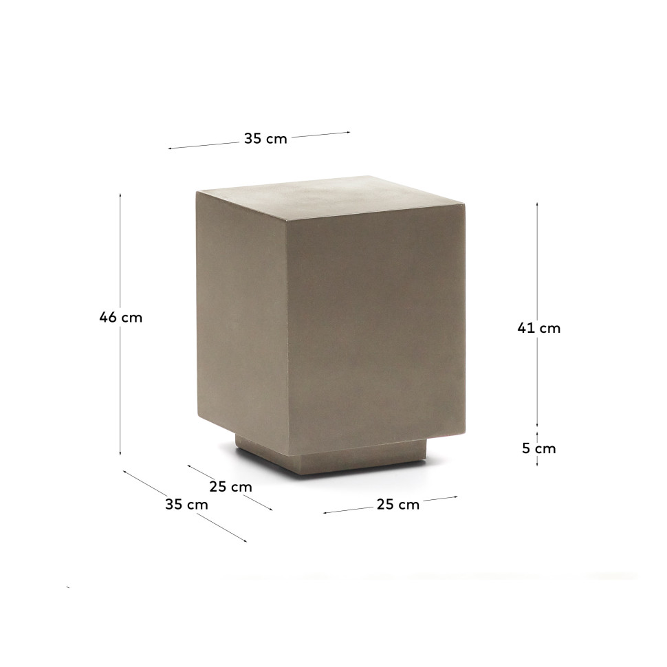 Приставной столик La Forma Rustella 35 x 35 x h46 см, серый цемент