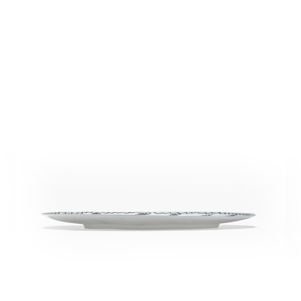 Набор из 2-х блюдец Serax Midnight Flowers, диаметр 18 см, белый, рисунок, фарфор