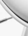 Барный стул La Forma Orlando-T 38,5 x 40 см, высота сиденья 60–82 см, белая экокожа