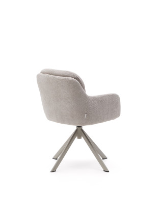 Поворотное кресло La Forma Lexa 59 x 60 x h84 см, из бежевой синели