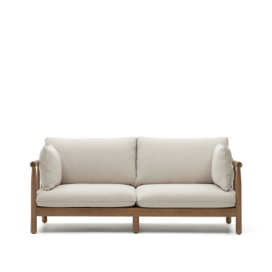 Диван La Forma Sacova 2-местный, массив эвкалипта, 195 x 90 x h66 см, бежевый