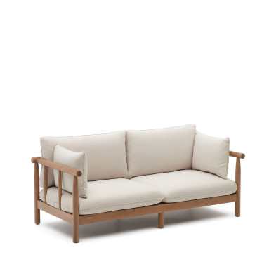 Диван La Forma Sacova 2-местный, массив эвкалипта, 195 x 90 x h66 см, бежевый