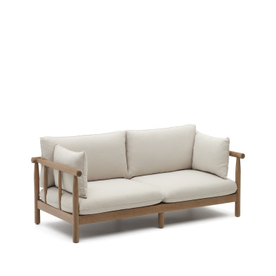 Диван La Forma Sacova 2-местный, массив эвкалипта, 195 x 90 x h66 см, бежевый